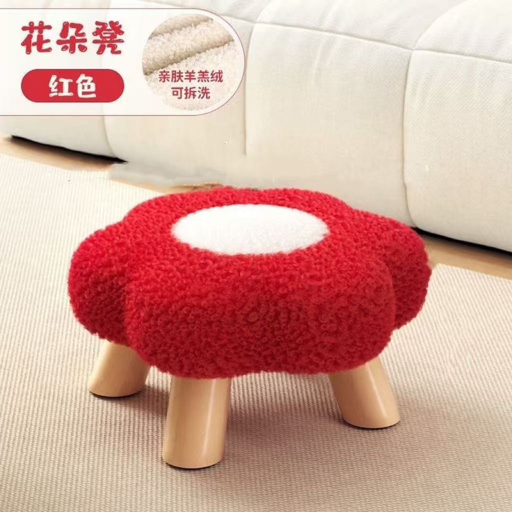 For homeflower low stool popular cloud stool sofa living room kids cute girls bedroom biscuit low stool shoe changing