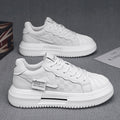 Shell toe white shoes men's hidden heel spring new arrivalstylishfashion sports casual trendy shoes easiest for matchthick sole sneakers