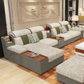 Ready-to-assemble fabric sofa set for living room, suitable for both winter and summer, modern minimalist style, available in various sizes for small to large apartments