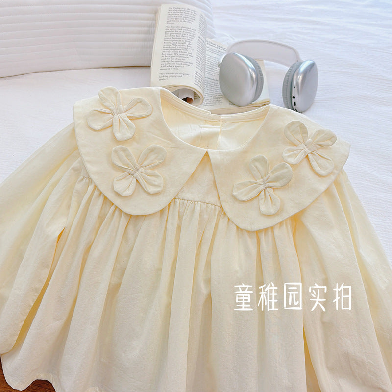 Girlpreppy style new arrival doll collar shirt spring & fall style fashionstereo flower style forest all year roundtops trendy