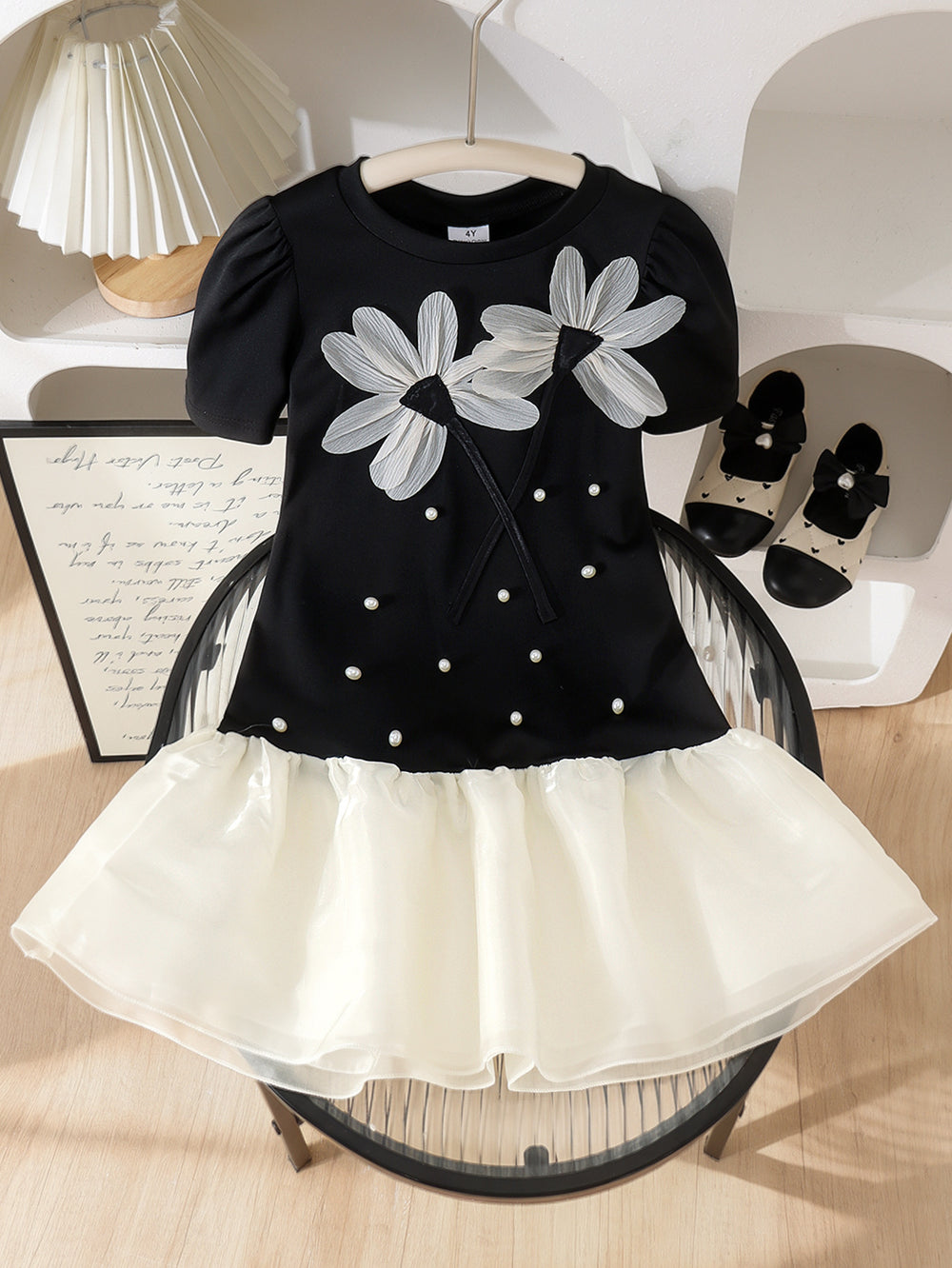 Baby clothing kids set children outfit black short-sleeved dress baby