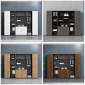 Company office cabinet wooden floor-standing file cabinet background cabinet information cabinet wooden board storage cabinet bookcase high cabinet