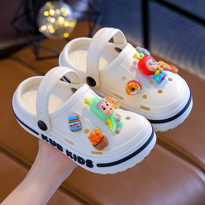 Kids slippers boys and girls summer baby clogs eva soft bottom indoor beach shoes children's sandals river tracing