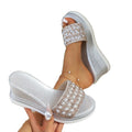 summer new arrival: women's wedge heel slippers for cross-border e-commerce. plus sizes available. 0.67cm heel height difference. wholesale options available. dropshipping to  and