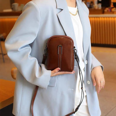 Small bag for women 2024fall and winternew arrival crossbody bag for women shell bag easiest for match genuine leather women's bag shoulder bag women's mobile phone bag