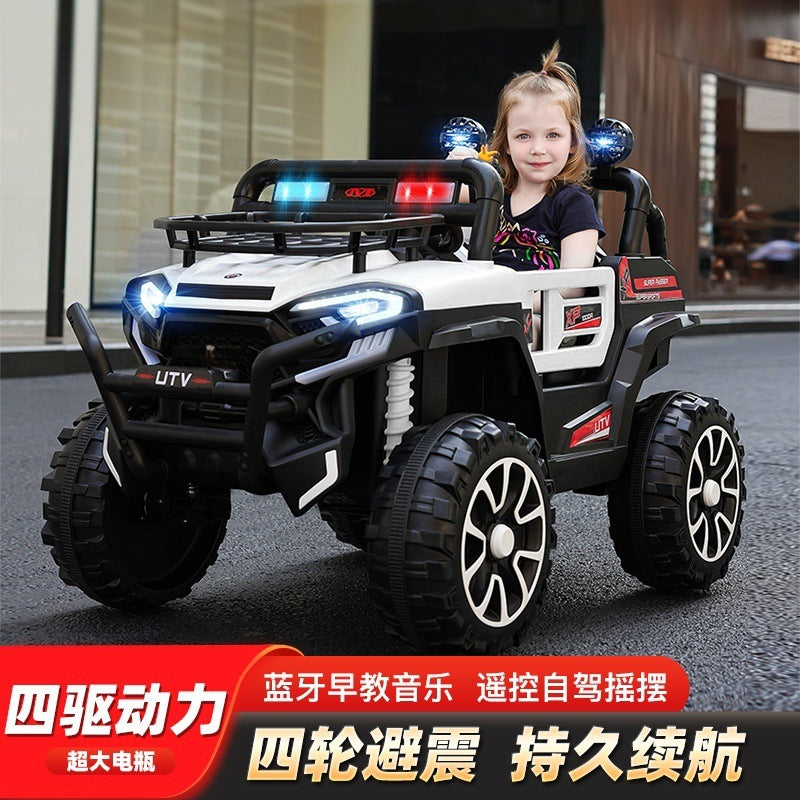 New children's electric car baby four-wheel remote control off-road vehicle can sit adults double children toy car off-road vehicle