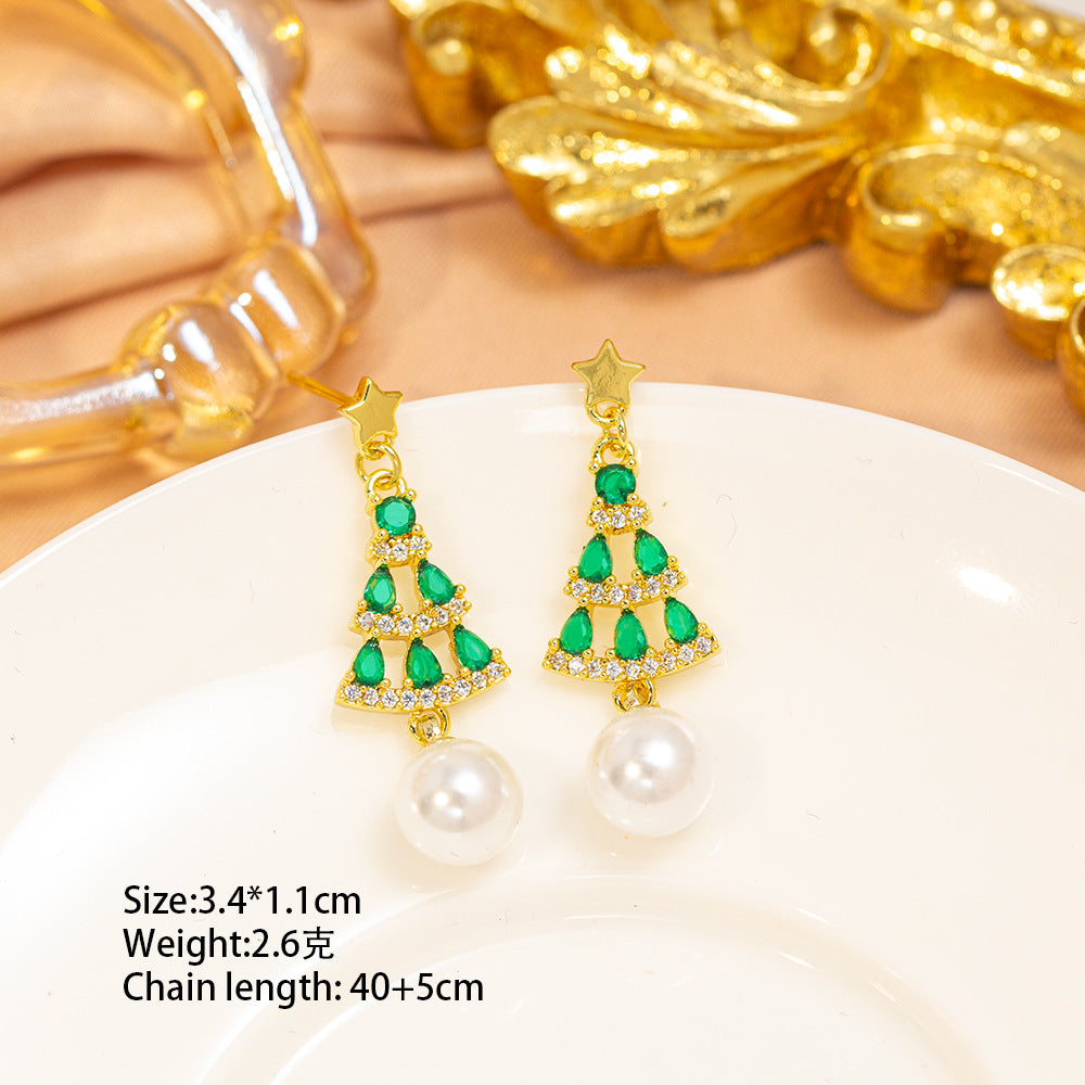 [titanium steel] cross-border new niche christmas tree necklace for women, accessible luxury, fashionable, versatile, high-end clavicle chain accessories