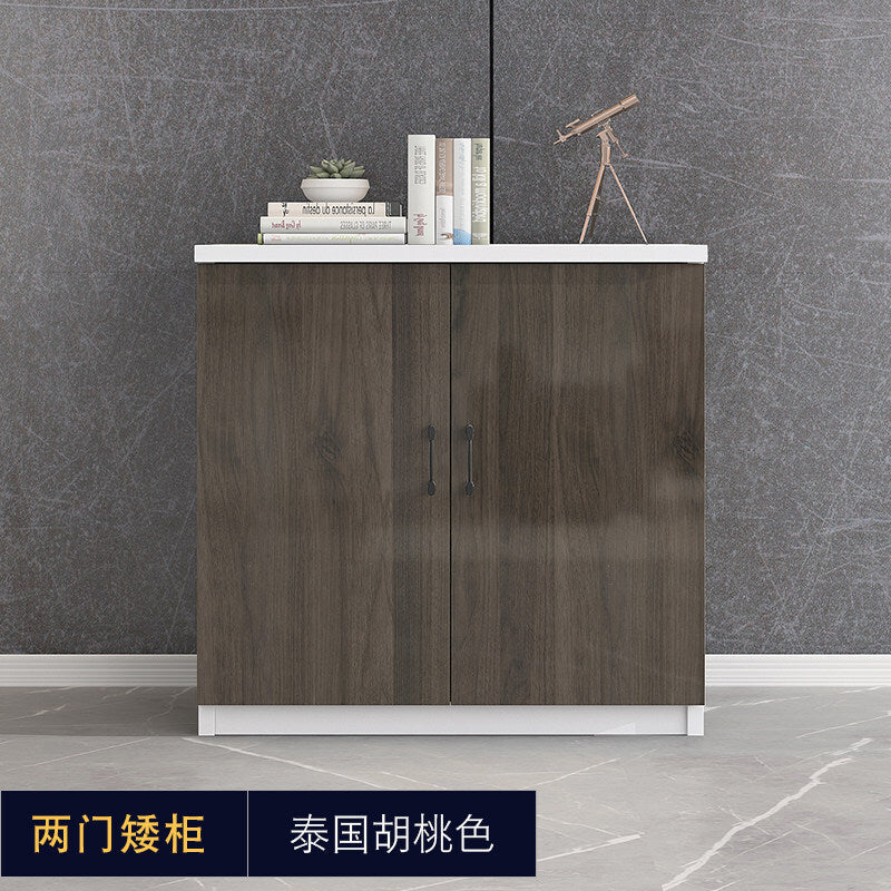 Office minimalist modern file cabinet wooden document financial records small cabinet low cabinet panel drawer style