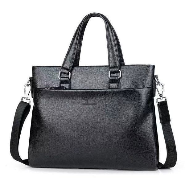 Wholesale office bag 2025 spring new casual handbag large capacity men's business leather bag horizontal briefcase