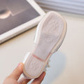 Girls' beaded bow princess shoes - new spring/autumn collection - mary jane style leather shoes for kids - soft sole, stylish dance shoes