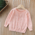 girls' cardigan - lightweight summer knit outerwear for kids - perfect for air conditioning, baby shawl, and sun protection