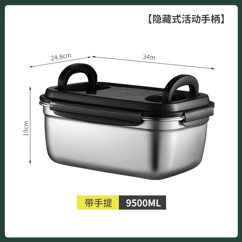 304 stainless steel food storage container - refrigerator & freezer safe, vacuum-sealed lunch box, food preservation container, rice box, and kimchi jar
