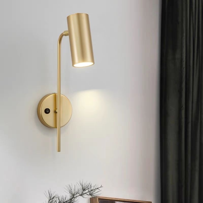 Nordic living room background wall lamp post-modern creative minimalist reading wall sconce rotatable with switch bedroom bedside