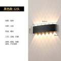 [12 heads] outdoor sand black waterproof wall lamp warm light 12w