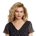 Amazon eleganceelegantcasualv neck polka dot dress women's summernew arrivalslimming looka line skirt
