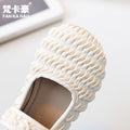 Vancahao niche style design girl easiest for match princess shoes  spring & fall new arrivalkids soft bottom style small leather shoes