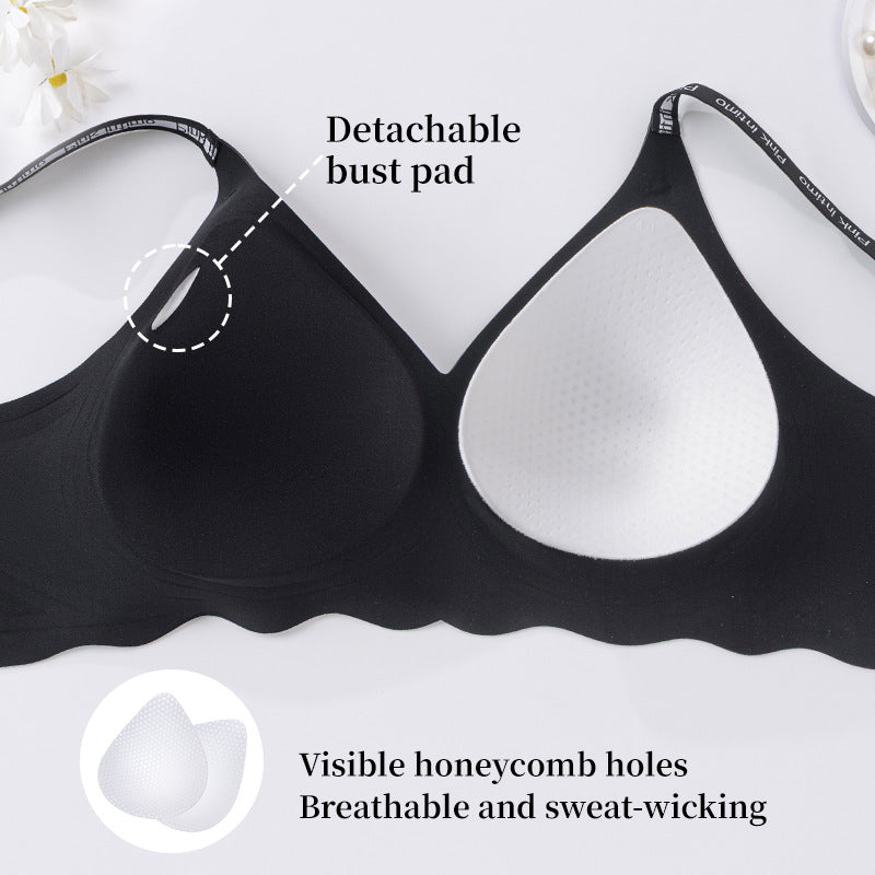 fat mm seamless plus sizeintimates women's anti-sagging plaid push-up big breasts to make small breasts look smaller plus size bra