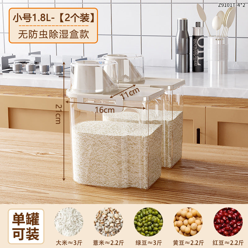 Grain storage box food grade for home kitchen noodles flour beans rice bucket food grade sealed storage