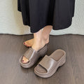 New fashion wedge heel flip-flops for women, thick sole eva lightweight, "stomping on clouds" comfort, non-slip, odor-resistant summer sandals