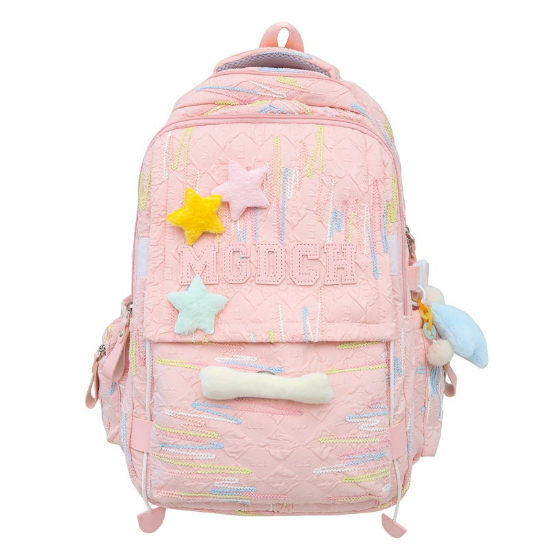 High value ins style cute student class bag female tutoring bag, large capacity junior high school student messenger bag shoulder bag