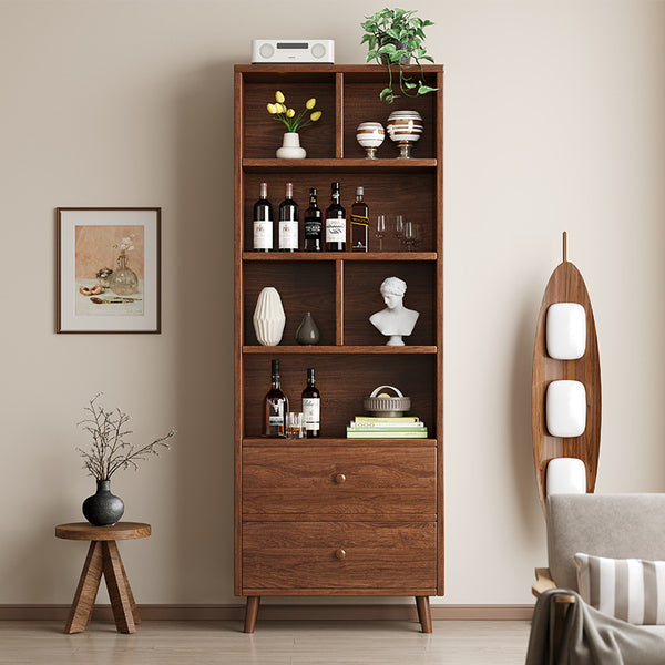 Solid wood ecological board wine cabinet against the wall living room rack display cabinet medium and small apartment 2024 new household small