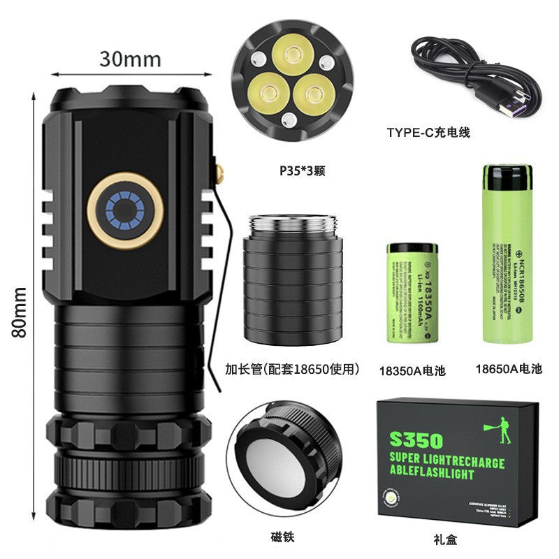 Cross-border new LED strong light long-distance flashlight super bright mini portable small flashlight, outdoor multi-function clip hat light