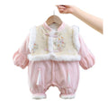 Baby clothes winter newborn baby girl one-piece outing holding clothes quilted thickened princess jacket winter cotton clothes