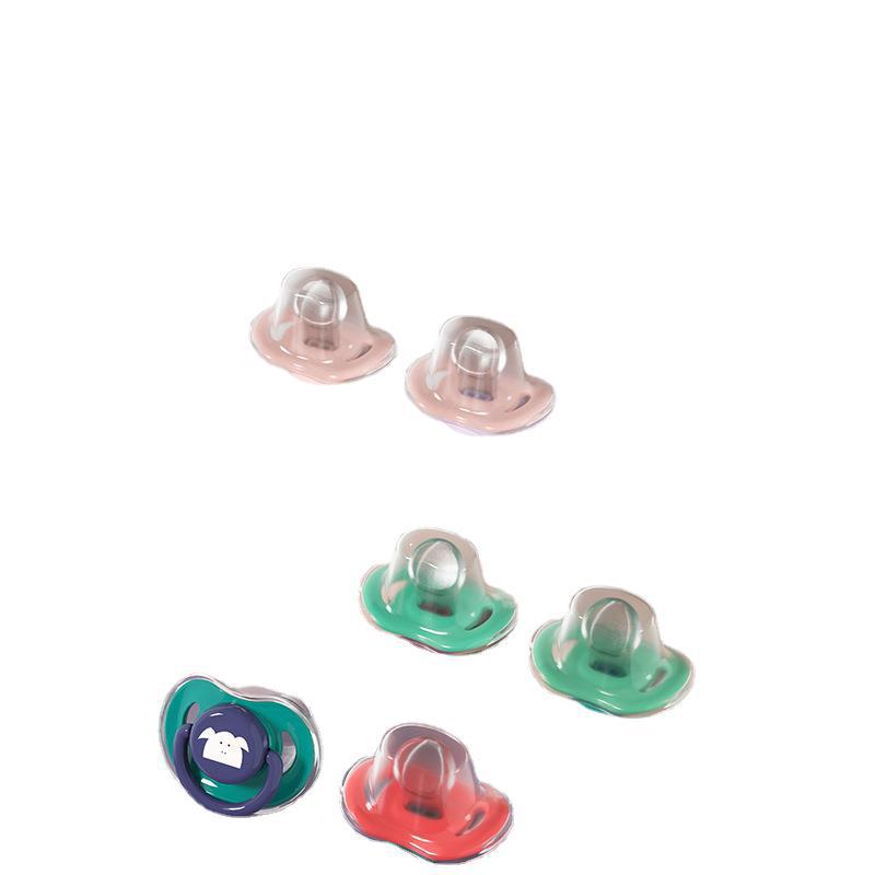 Pacifier soft silicone newborn baby comfort handy gadget sleep type artificial breast milk baby pacifier anti-drop chain