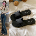 New breathable one-strap sandals & slippers for women - stylish, versatile, korean style, flat, soft sole, perfect for beach & pool
