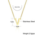 European and american cross-border fashion titanium steel 26 letter necklace, elegant 18k gold stainless steel minimalist versatile choker