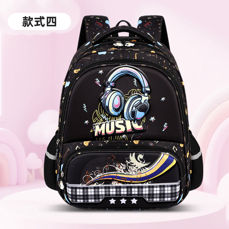 2025 new cute cartoon kids' backpack - large capacity, multi-compartment, lightweight, spine-protecting backpack for grades 1-3