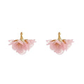 Super fairy gentle style purple tassel petal earrings for women exaggerated sweet earrings beautiful holiday style popular earrings