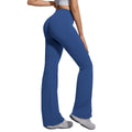 fully matte nylon cross high waist peach hip flared pants seamless quick-drying yoga fitness wide-leg pants for women
