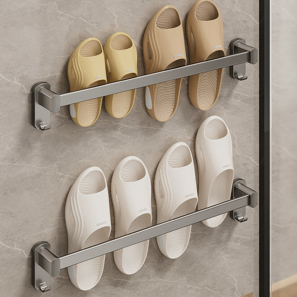 Bathroom slipper rack wall-mounted non-punching shoe rack wall bathroom shoe storage toilet door rear slipper rack