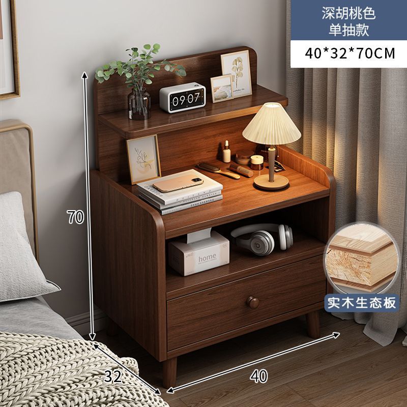 Bedside table bedroom for home widened bedside small cabinet with drawer storage cabinet rental house solid wood scandinavian style