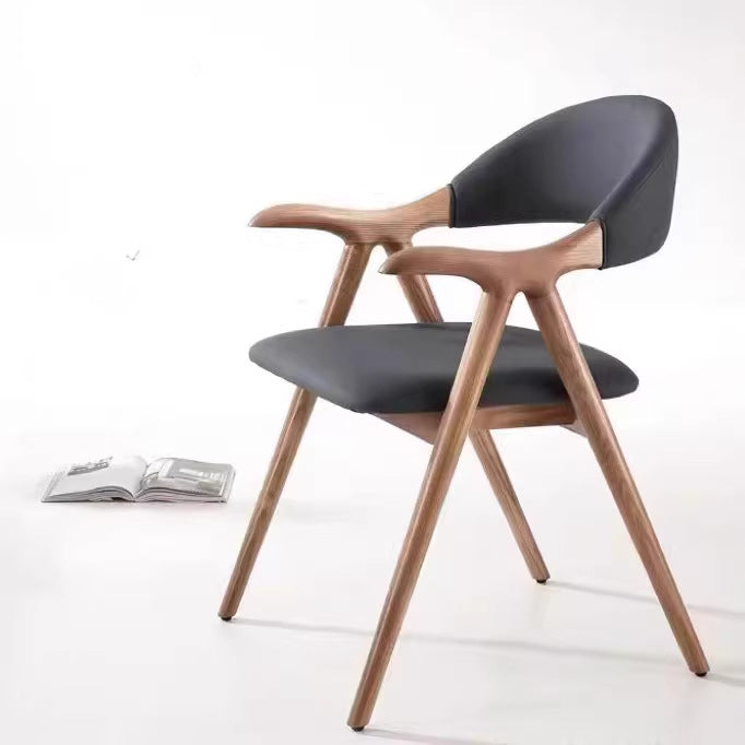 Used solid wood dining chair modern accessible luxuryclassy design tea room desk negotiation armrest back ash wood chair