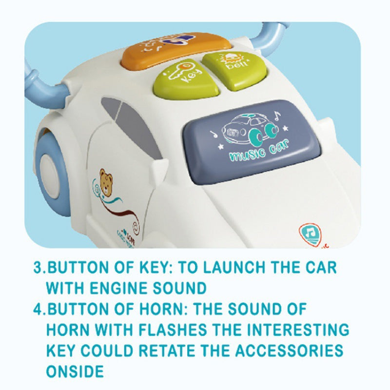 Cross-border export music car keychain children's science and education lighting music toys infant early education musical instrument toys