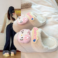 New arrivalwinterheattech detachable cotton slippers for women popular cartoon kt cat dopamine style durable princess cotton shoes