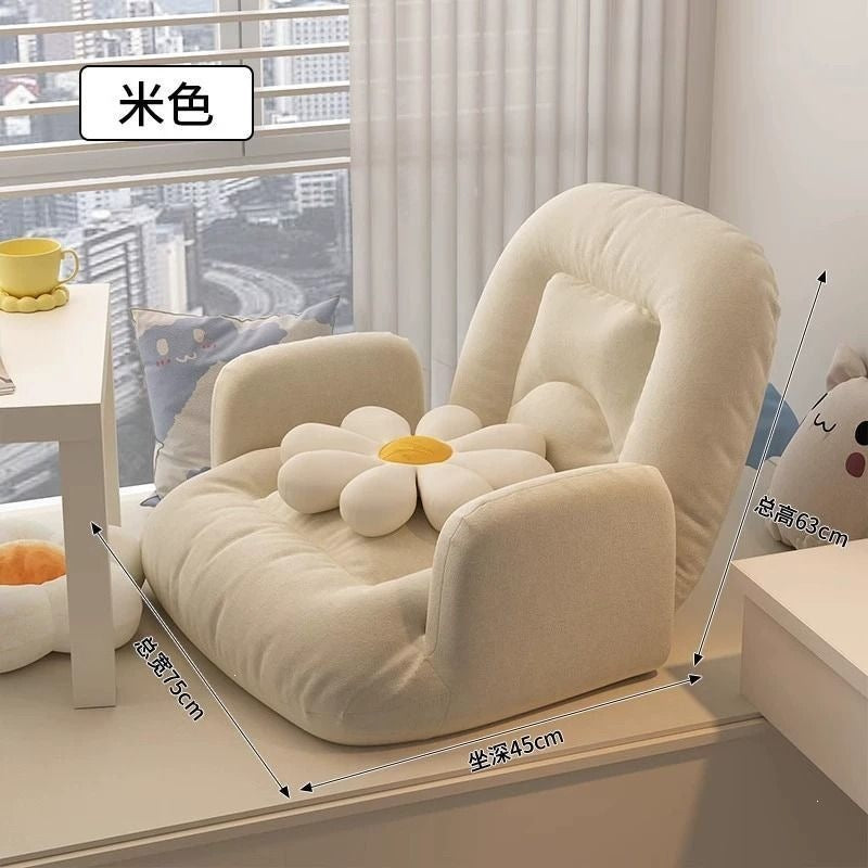 Beanbag sofa bedroom bay window windowsill tatami bed backrest foldable seat cushion backrest chair single chair
