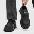 Derby shoes men's new arrival matte classy sense mencasual black british style mickey big head workwear small leather shoes