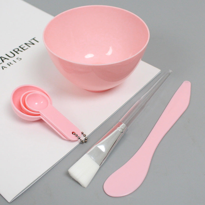 Zhiwei 6-piece suit bowl large beauty mask tool bowl stick brush spoon suit plastic mask bowl mask brush