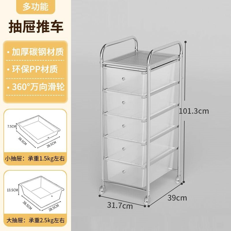 Multi-tiered storage cabinet with drawers - versatile organizer for home, space-saving, black
