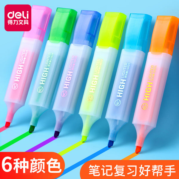 Deli S625 highlighter, scribe pen, highlight marker, marker, color pen set, student highlighter.