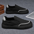 Old beijing cloth shoes men's winter breathable driving shoes lightweight lazy slip-on men's shoes trendy ultra-light canvas sneakers