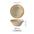 Vintage aesthetic ceramic rice & dessert bowl - high-end tableware for restaurants & hotels - fruit salad, snack, and breakfast bowl