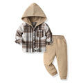 boys' autumn suit, new handsome fashionablekids autumn suit, plaid shirt two-piece set, baby boy autum children's clothing