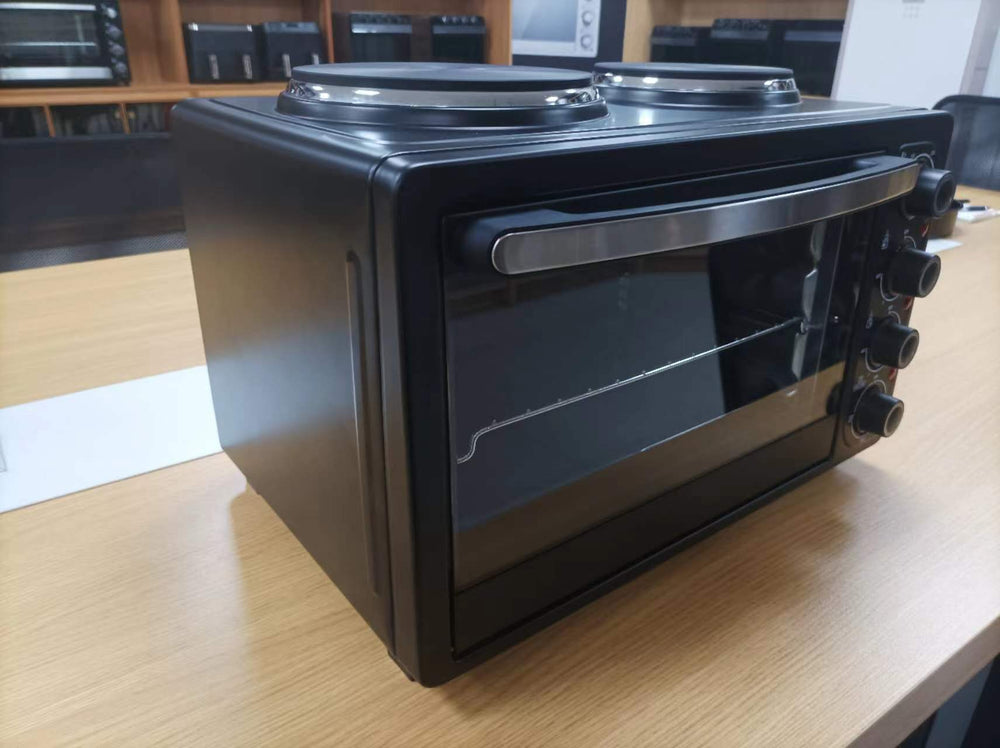 30l export-grade, dual-burner, large-capacity, multifunctional convection oven with visual window - factory customization available (skd parts)