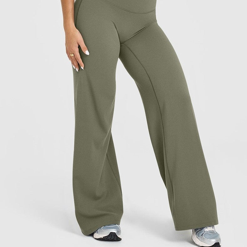 best selling straight-leg pants nude brushed sports casual yoga pants peach butt high waist large stretch fitness pants