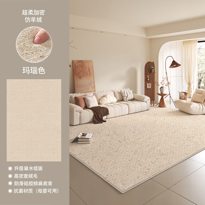 Cream style carpet living room classy new home carpet large area waterproof washable bedroom floor mat