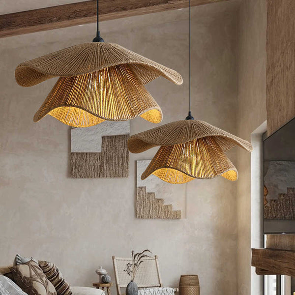 Wabi Sandy Wind Hemp Rope Chandelier Hot Pot Restaurant BBQ Restaurant Restaurant Internet Cafe Zen Tea Room Dining Bar Lighting